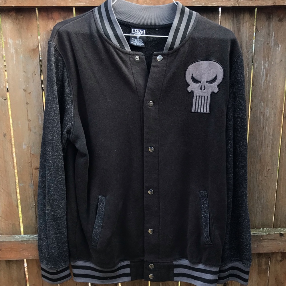 Marvel Punisher baseball varsity jacket